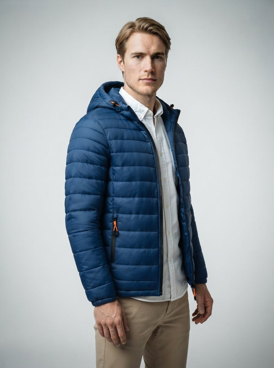 The Wexbury Quilted Hood in Navy