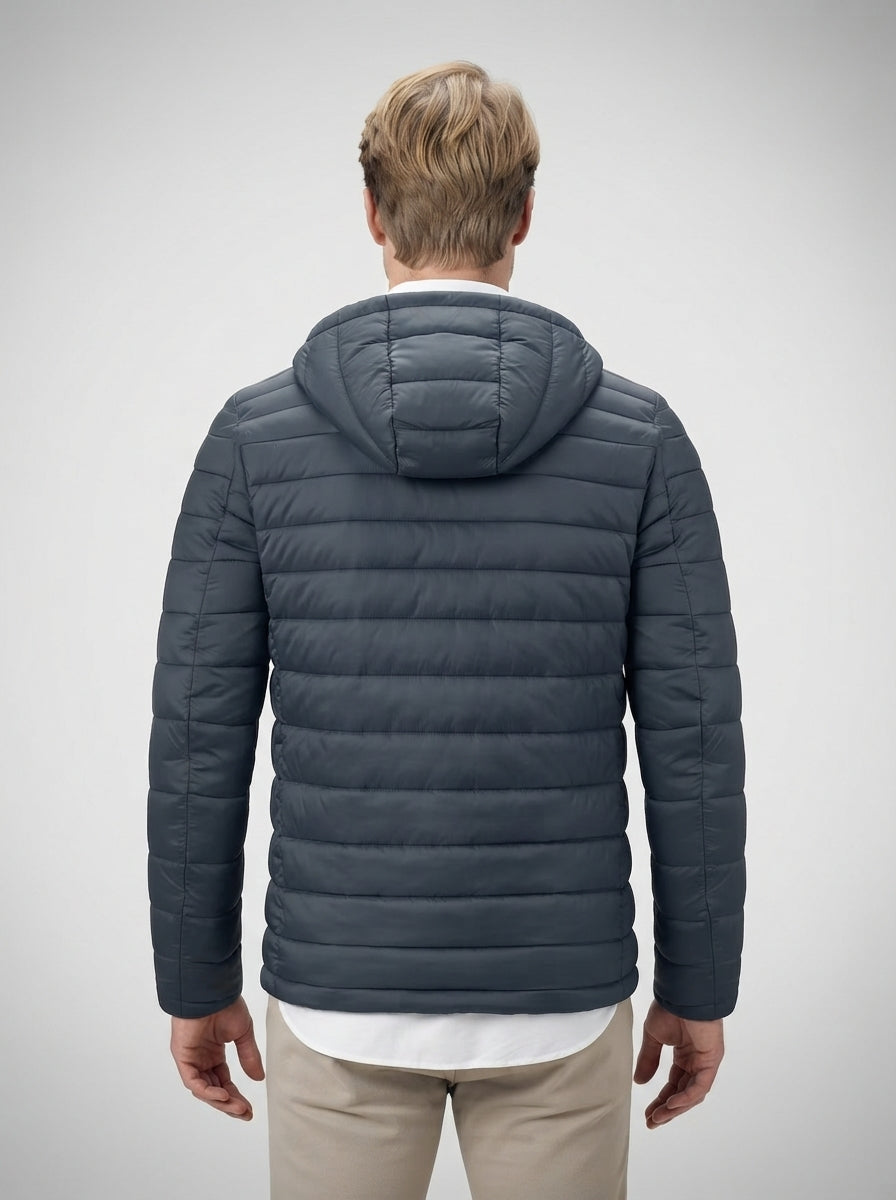 The Wexbury Quilted Hood in Charcoal