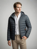 The Wexbury Quilted Hood in Charcoal