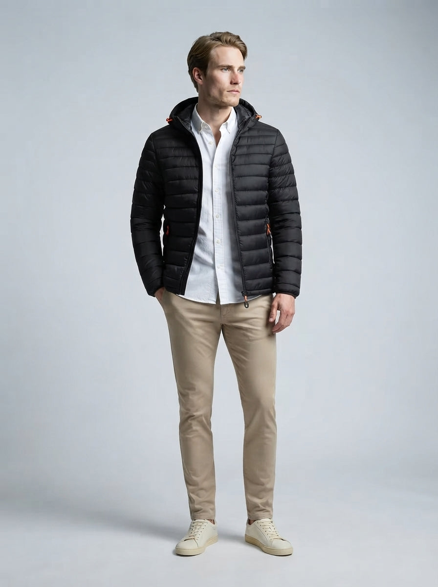 The Wexbury Quilted Hood in Black