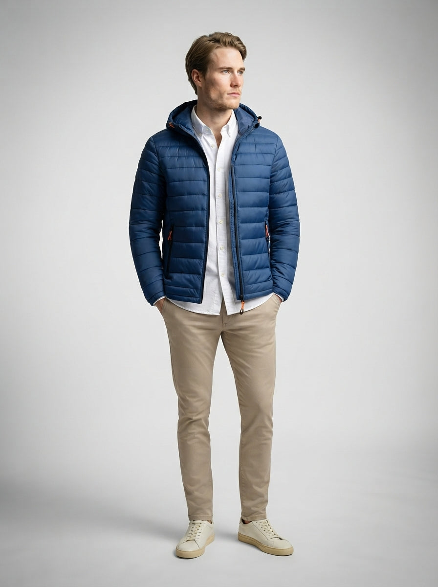 The Wexbury Quilted Hood in Navy