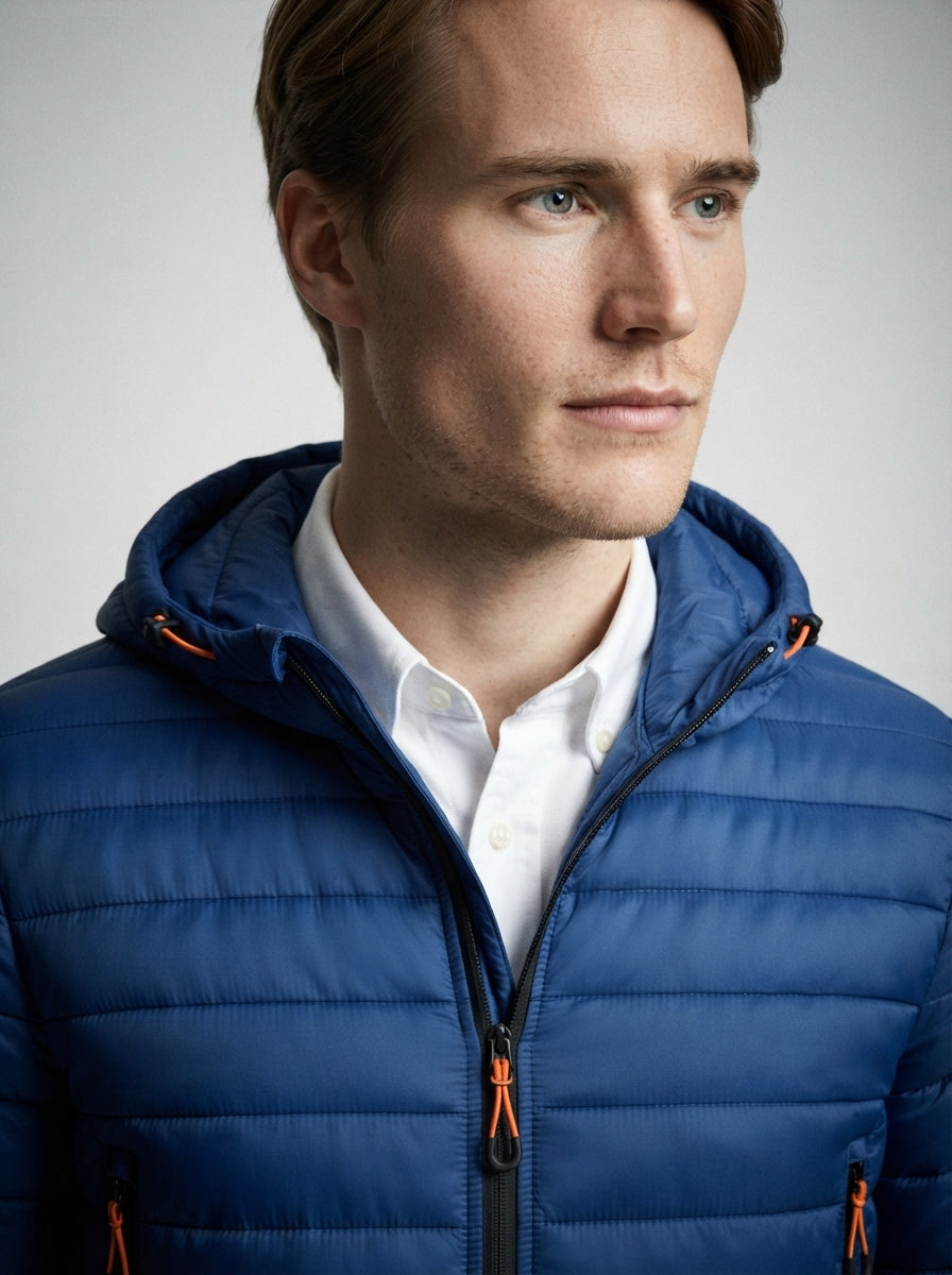 The Wexbury Quilted Hood in Navy
