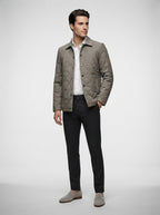 The Wraysbury Quilted Overshirt in Stone