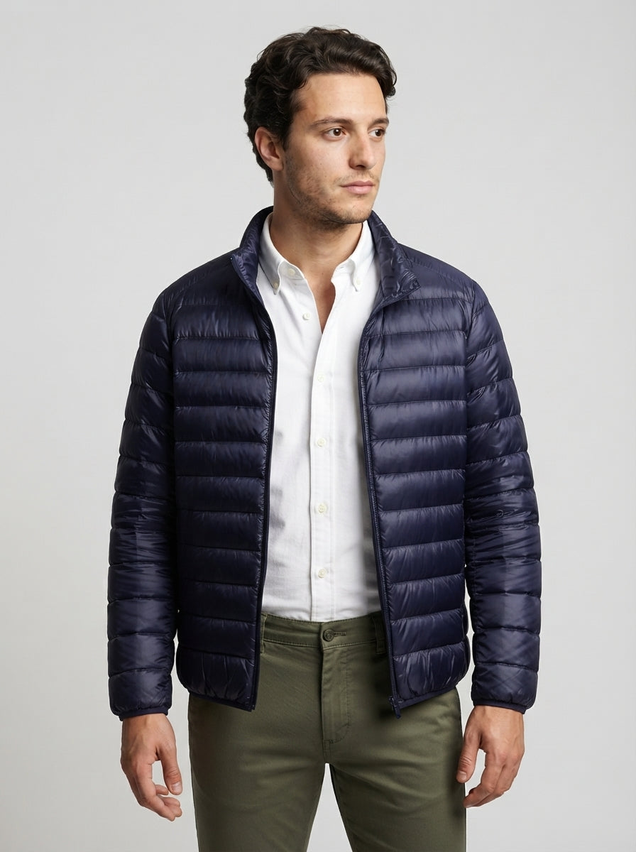 The Ashcombe Quilted Puffer in Navy