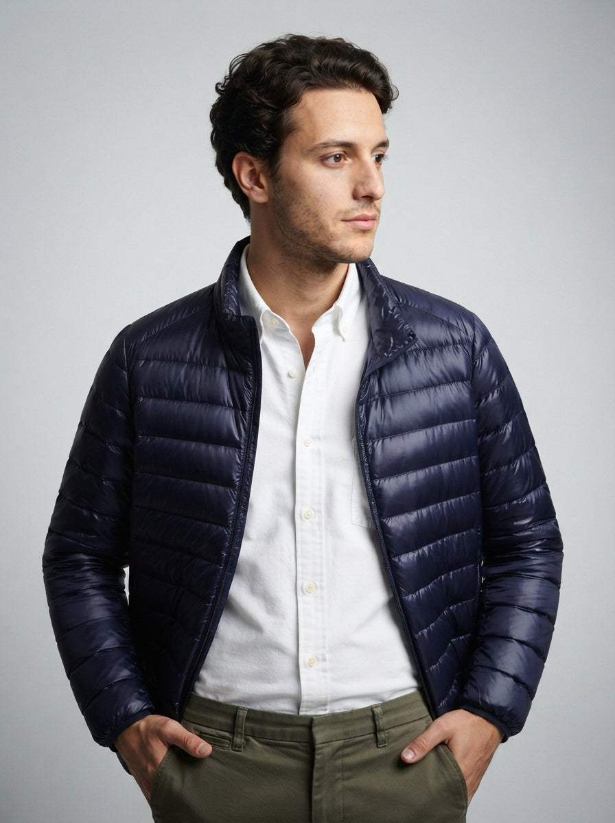 The Ashcombe Quilted Puffer in Navy