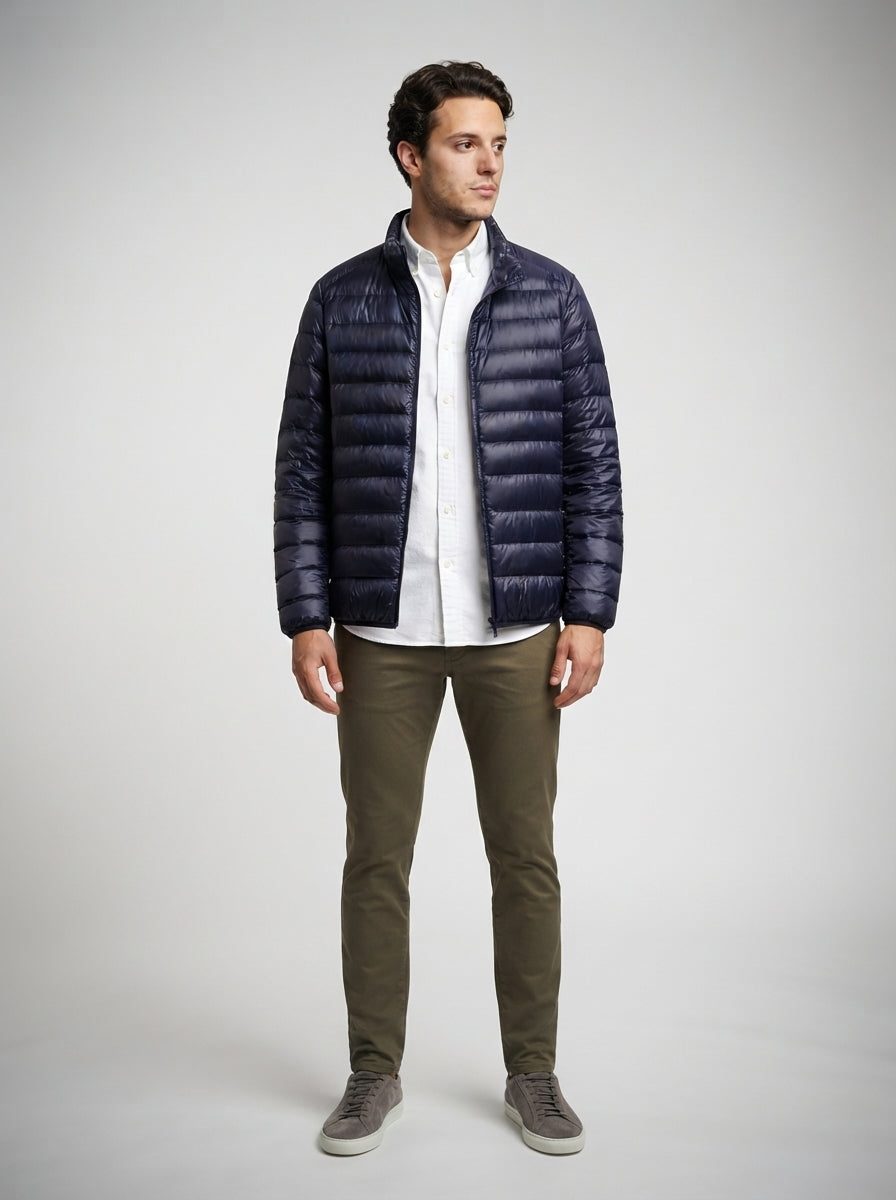 The Ashcombe Quilted Puffer in Navy