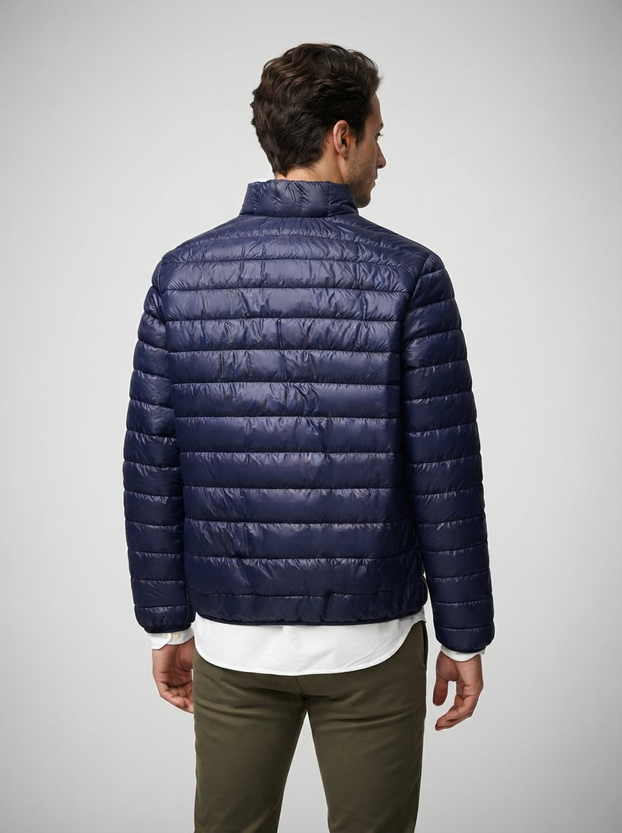 The Ashcombe Quilted Puffer in Navy
