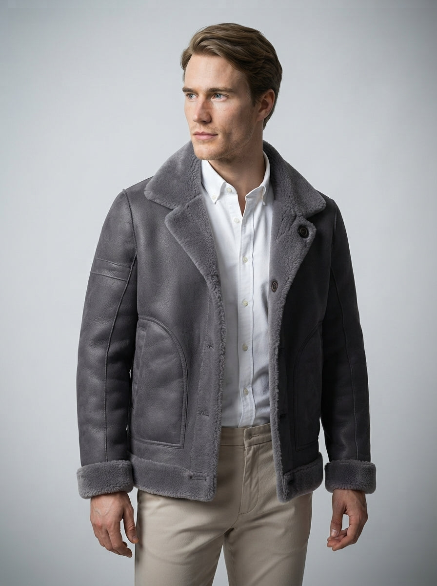 The Alnwick Reversible Jacket in Gray