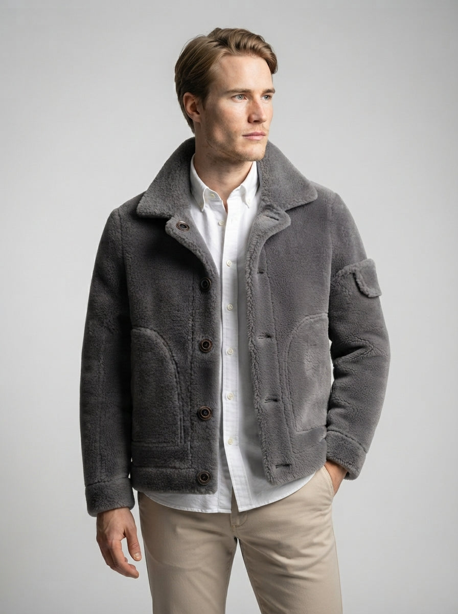 The Alnwick Reversible Jacket in Gray