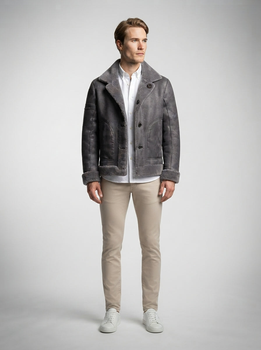 The Alnwick Reversible Jacket in Gray