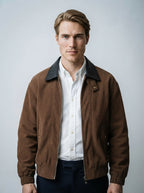 The Loxley Ribbed Blouson in Brown