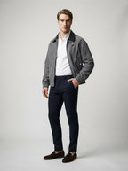 The Loxley Ribbed Blouson in Gray