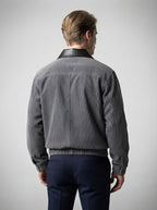 The Loxley Ribbed Blouson in Gray