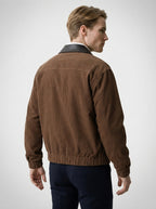 The Loxley Ribbed Blouson in Brown