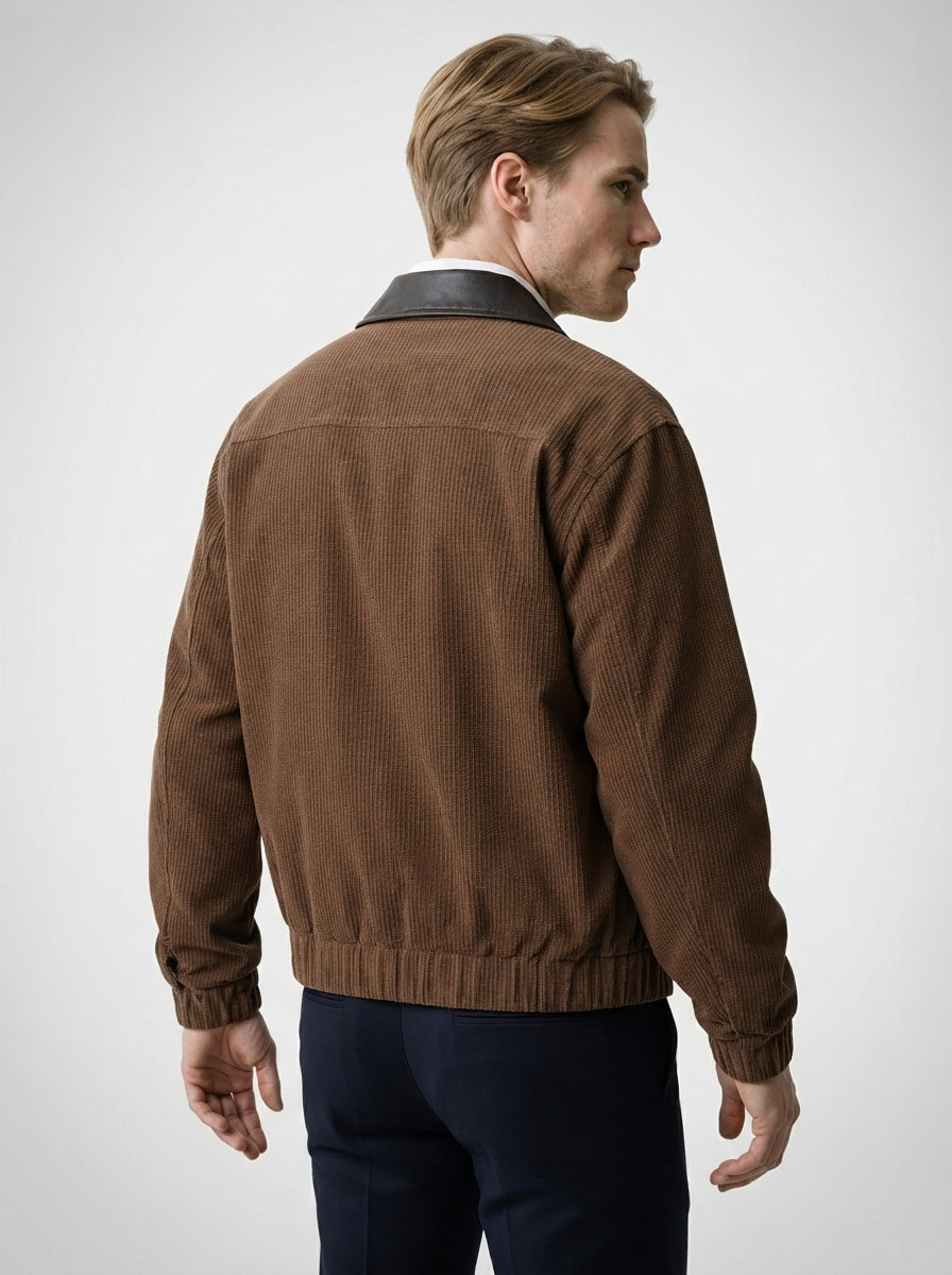 The Loxley Ribbed Blouson in Brown