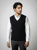 The Falstone Cable Vest in Black