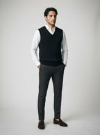The Falstone Cable Vest in Black