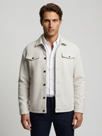 The Harmsworth Snap Overshirt in Apricot