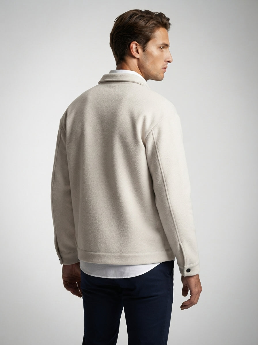 The Harmsworth Snap Overshirt in Apricot
