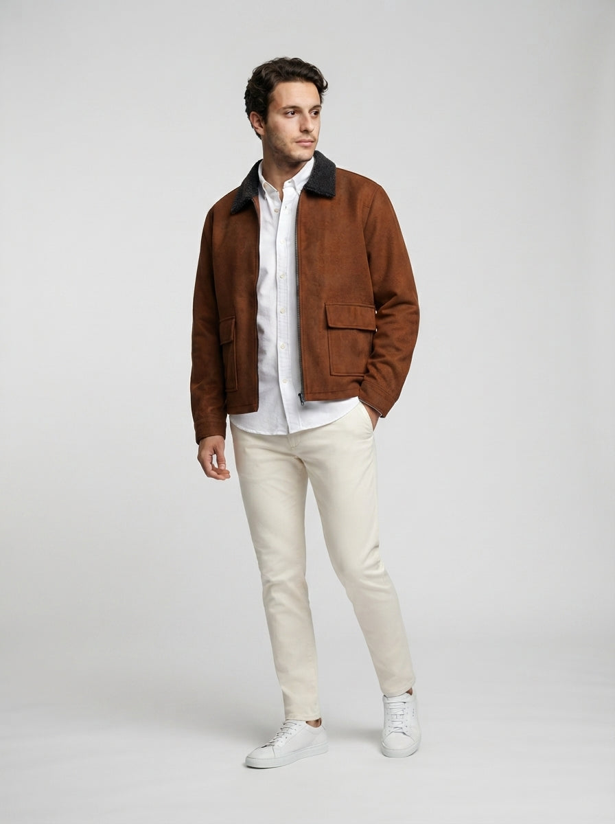 The Aldeburgh Soft Touch Jacket in Brown