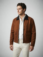 The Aldeburgh Soft Touch Jacket in Brown