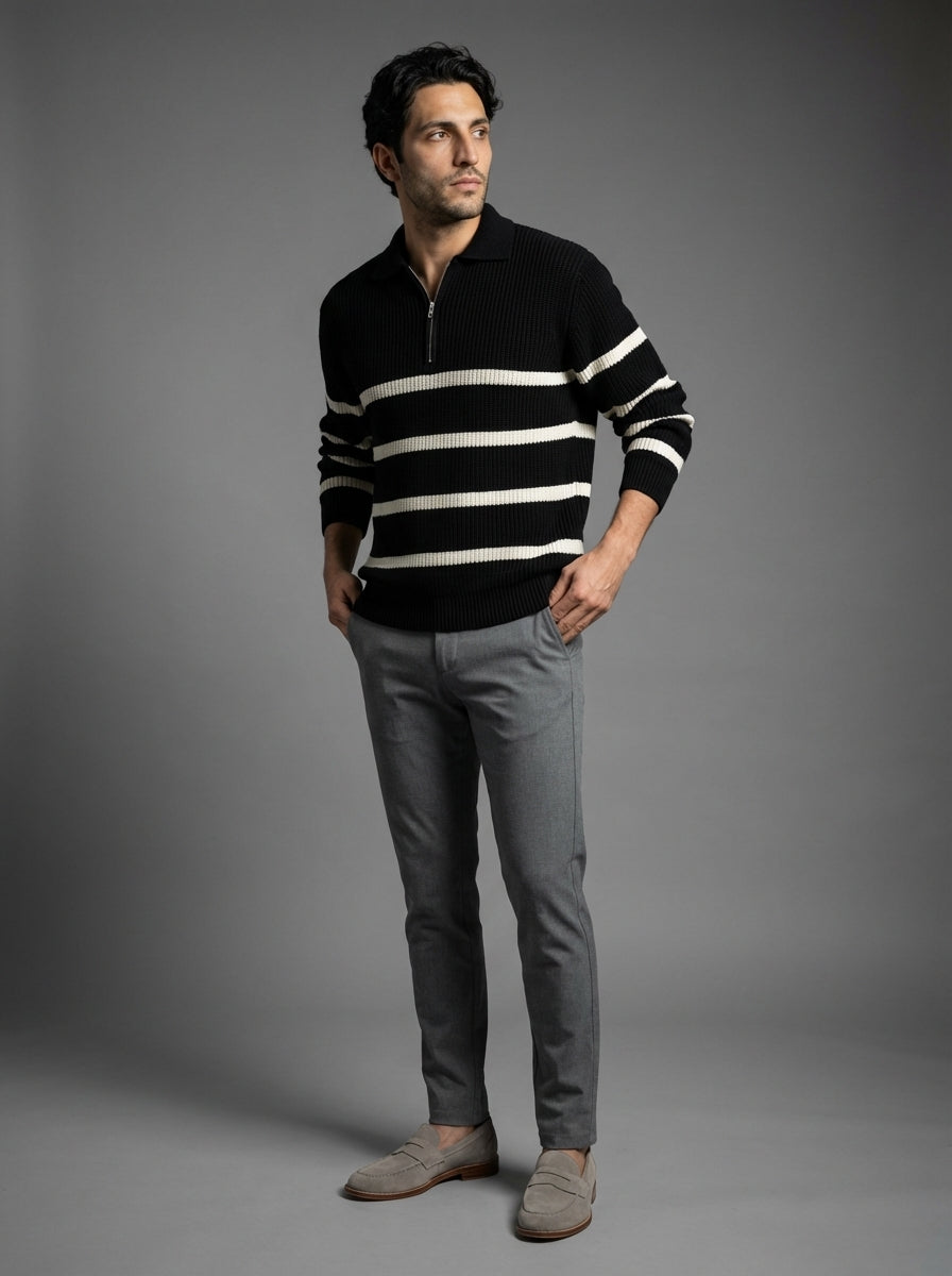 Black/White Stripe / S, Black/White Stripe / M, Black/White Stripe / L, Black/White Stripe / XL, Black/White Stripe / 2XL,
