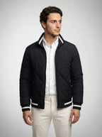 The Rothbury Striped Rib Quilt in Black