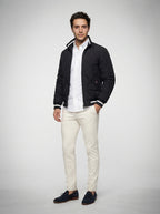 The Rothbury Striped Rib Quilt in Black
