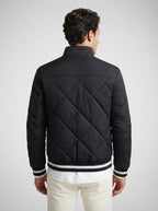 The Rothbury Striped Rib Quilt in Black