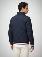 The Rothbury Striped Rib Quilt in Navy