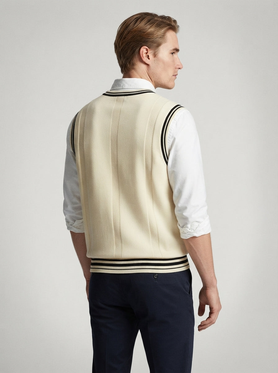 The Farleigh Cricket Vest in Apricot