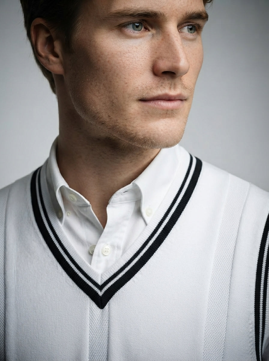 The Farleigh Cricket Vest in White