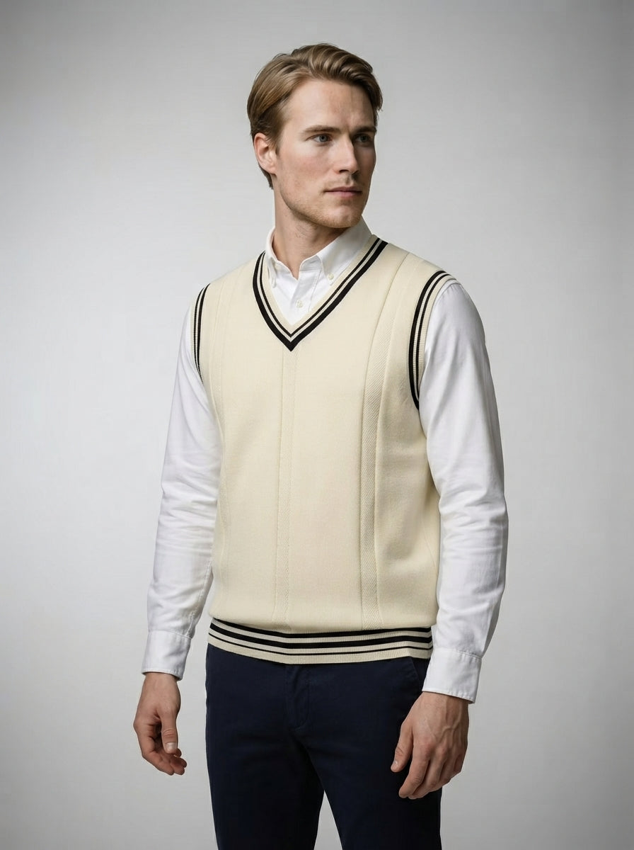 The Farleigh Cricket Vest in Apricot