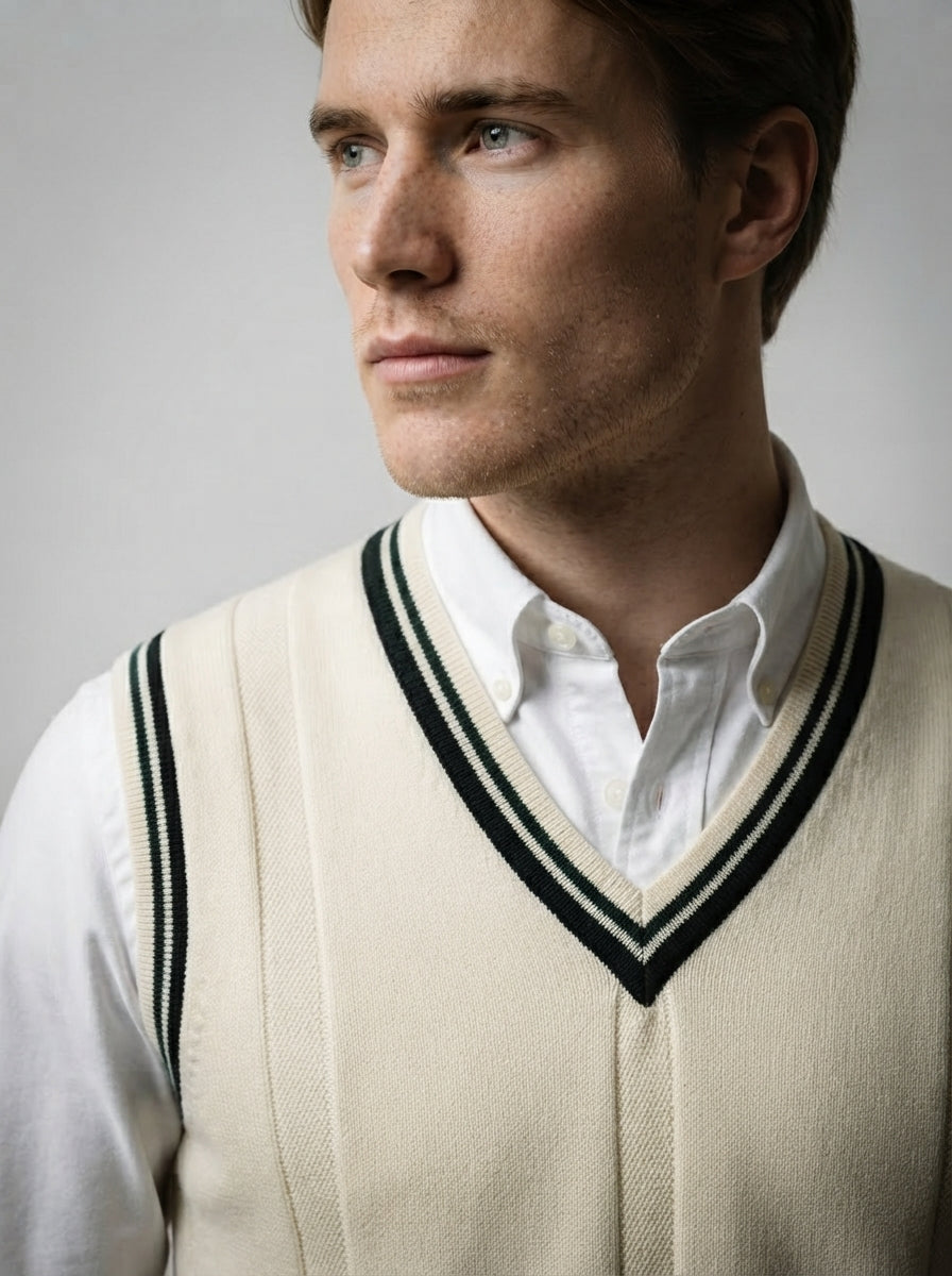 The Farleigh Cricket Vest in Apricot