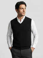 The Whitbourne Knit Vest in Black