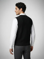 The Whitbourne Knit Vest in Black