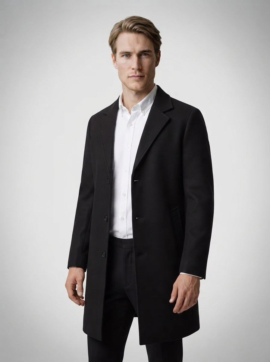 The Aldermere Tailored Coat in Black