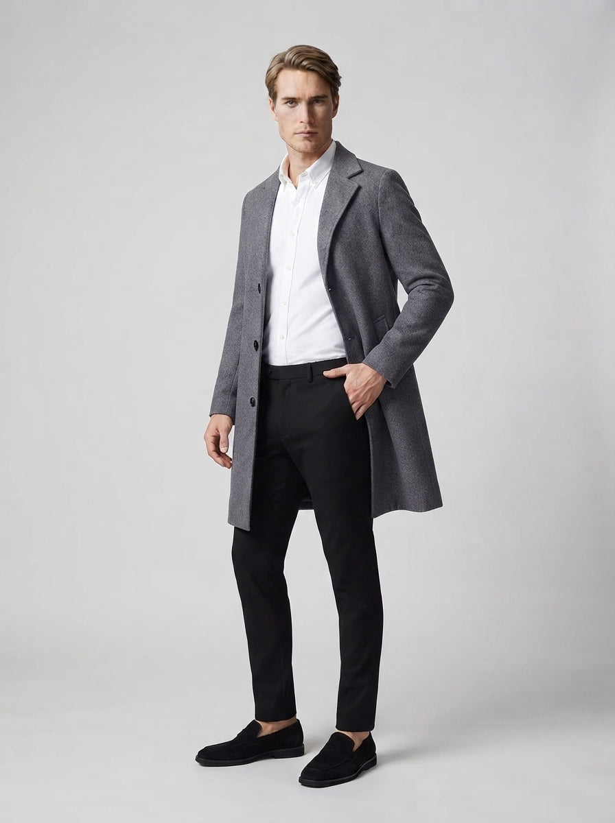The Aldermere Tailored Coat in Grey