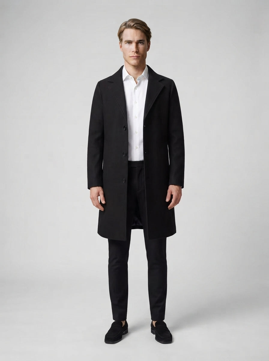 The Aldermere Tailored Coat in Black