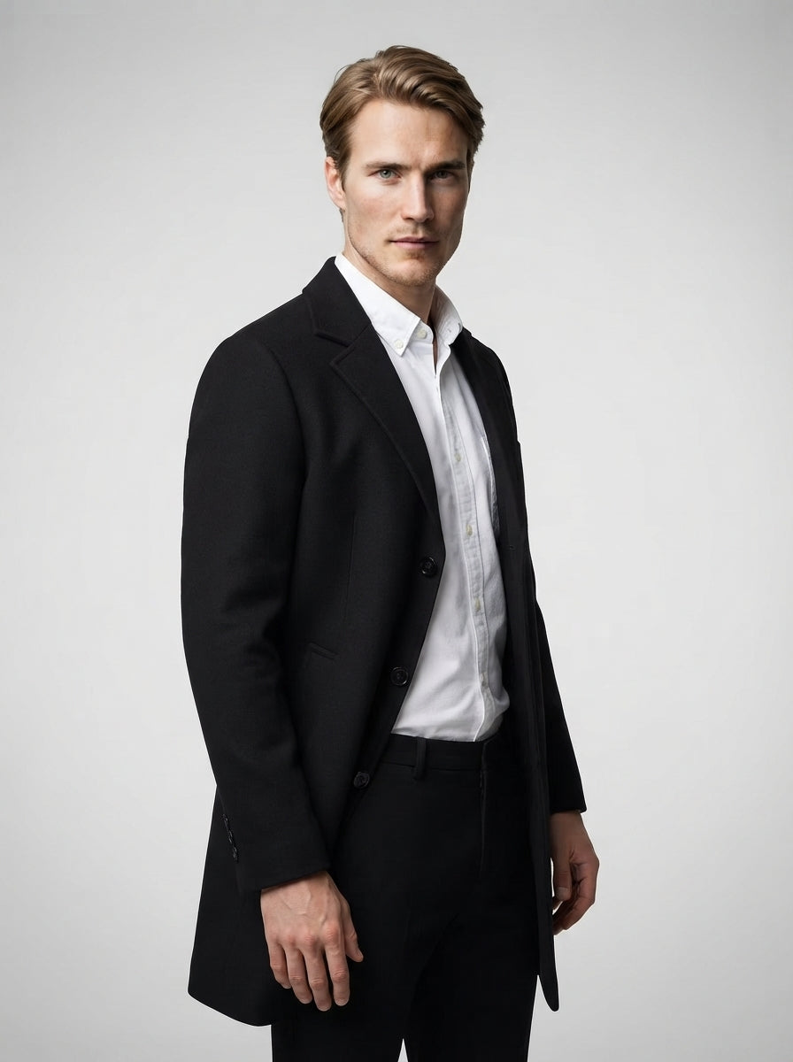 The Aldermere Tailored Coat in Black