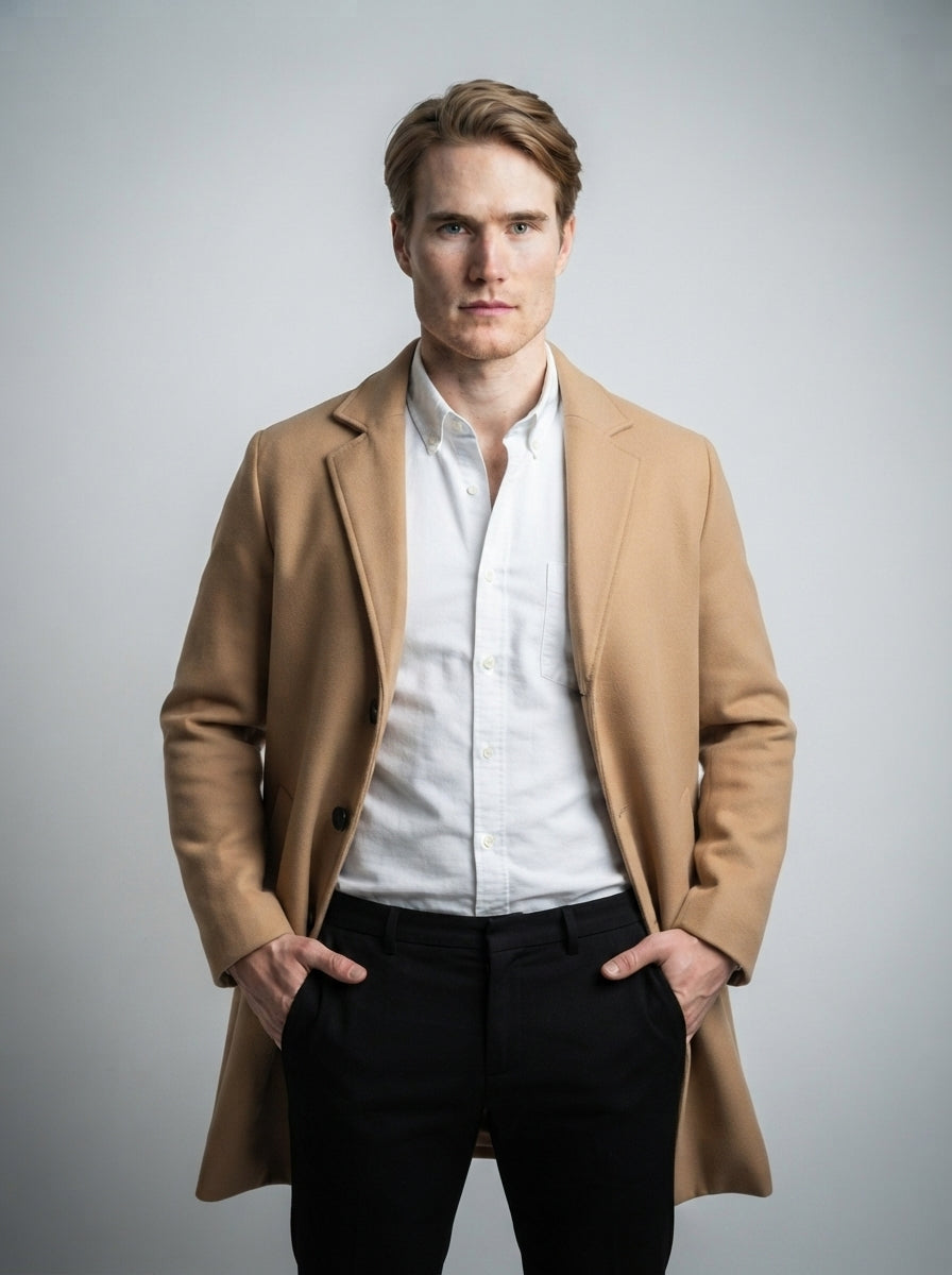 The Aldermere Tailored Coat in Khaki