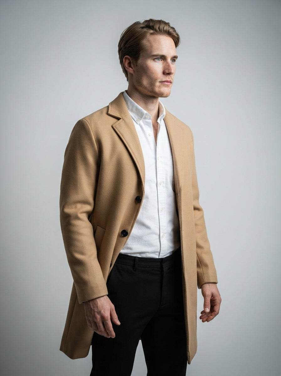 The Aldermere Tailored Coat in Khaki