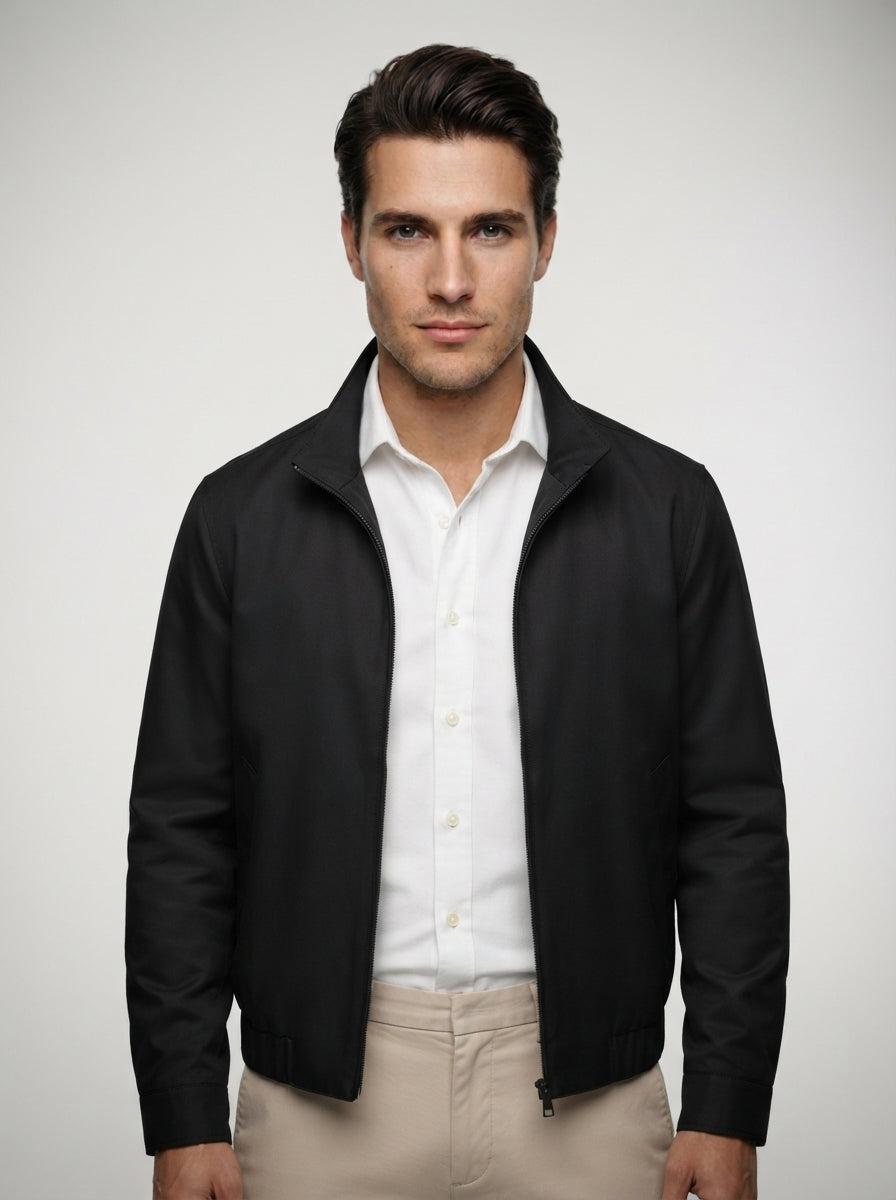 The Brancaster Zip Blouson in Black