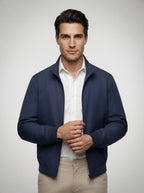The Brancaster Zip Blouson in Navy