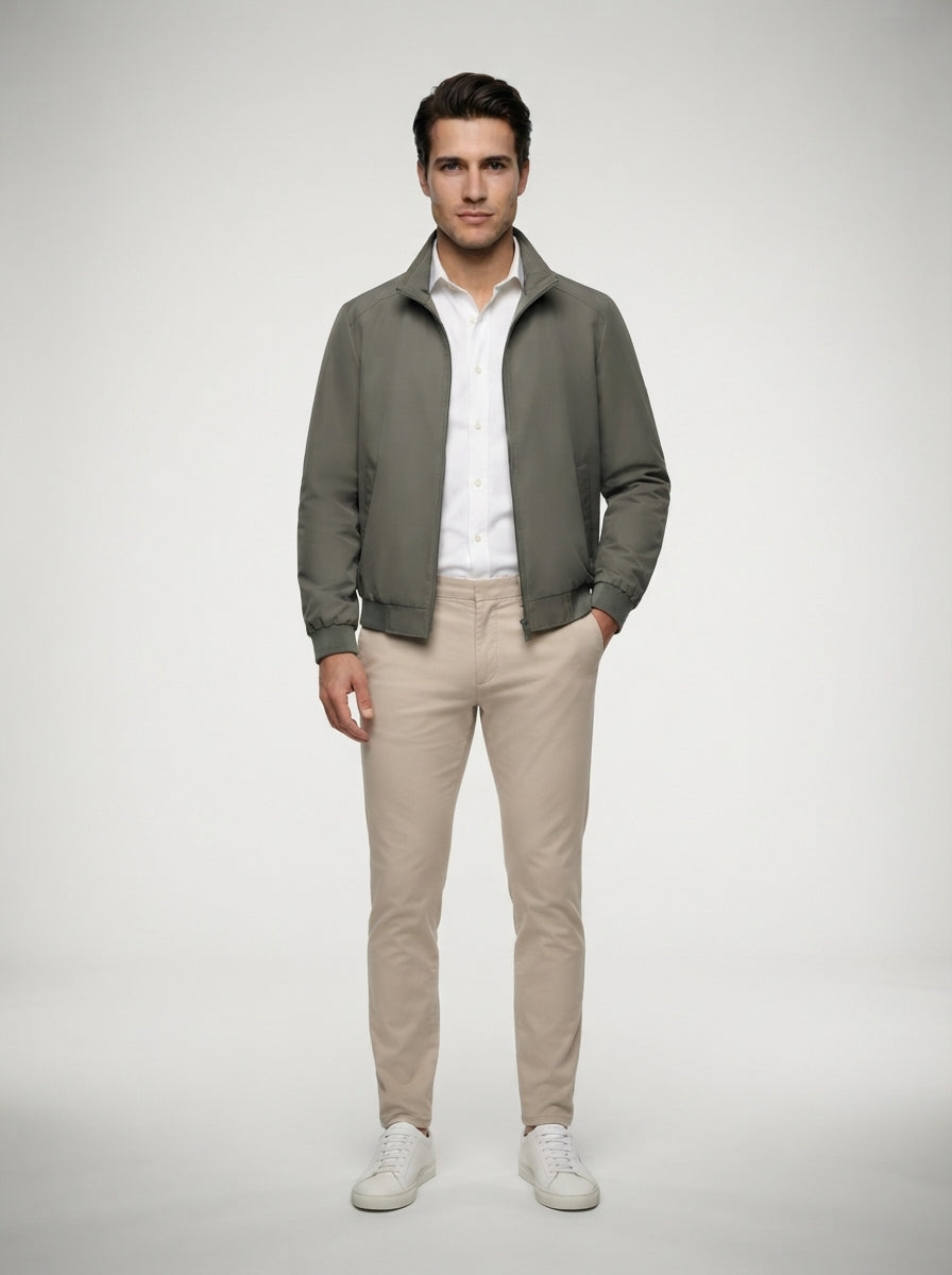 The Brancaster Zip Blouson in Olive