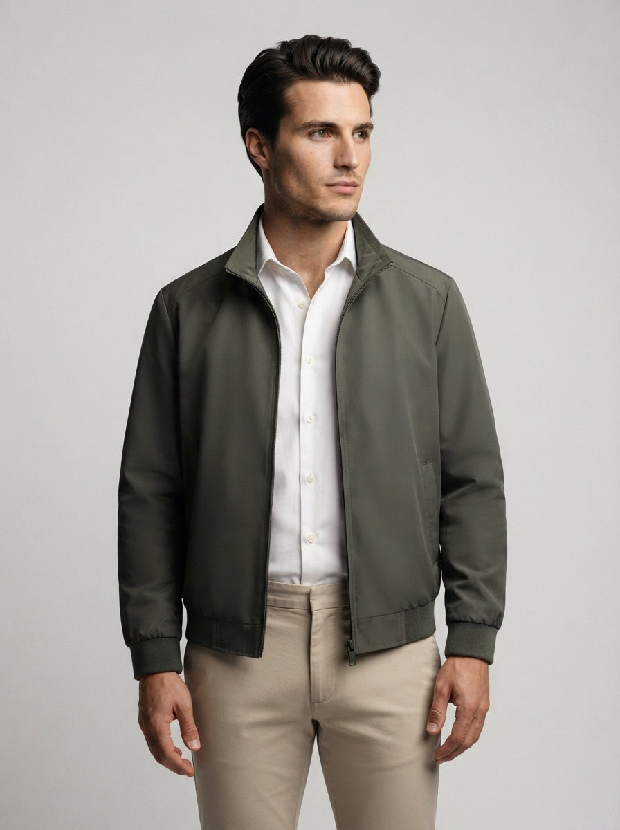 The Brancaster Zip Blouson in Olive