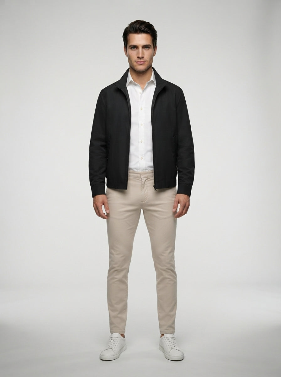 The Brancaster Zip Blouson in Black