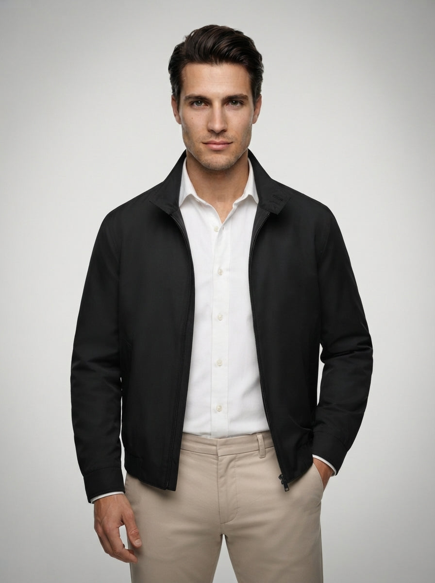 The Brancaster Zip Blouson in Black