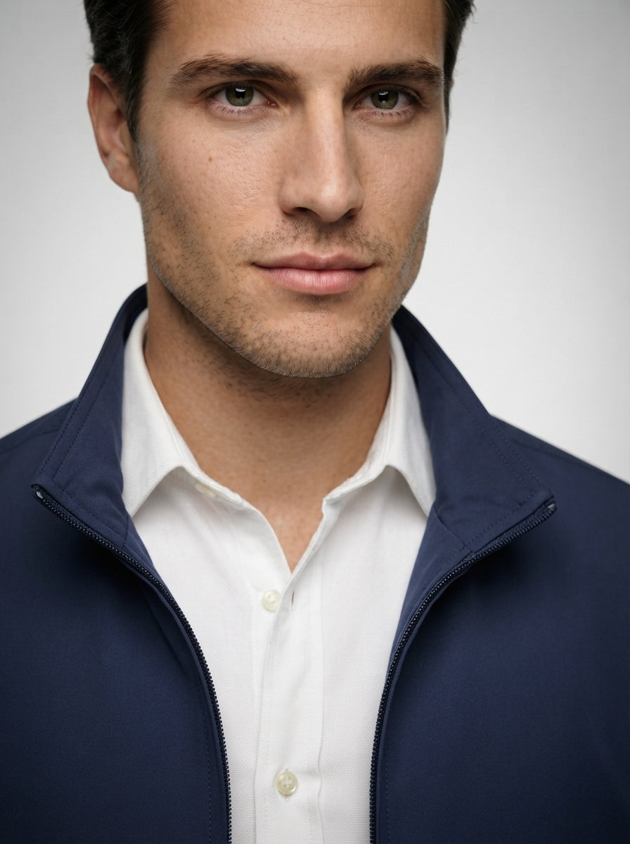 The Brancaster Zip Blouson in Navy