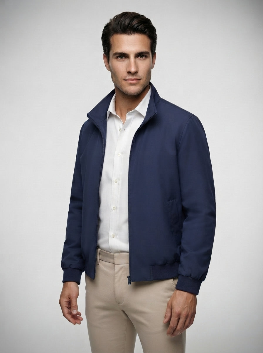 The Brancaster Zip Blouson in Navy